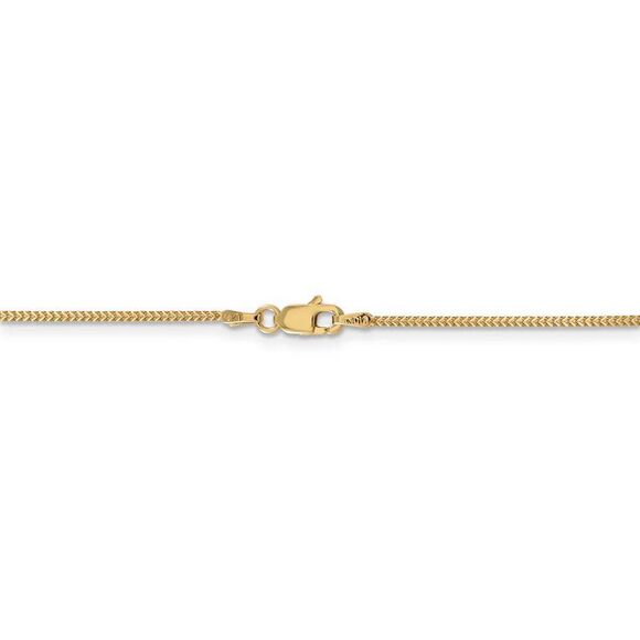 0.9mm, 14k Yellow Gold, Solid Franco Chain Necklace, 30 Inch - Picture 4 of 8